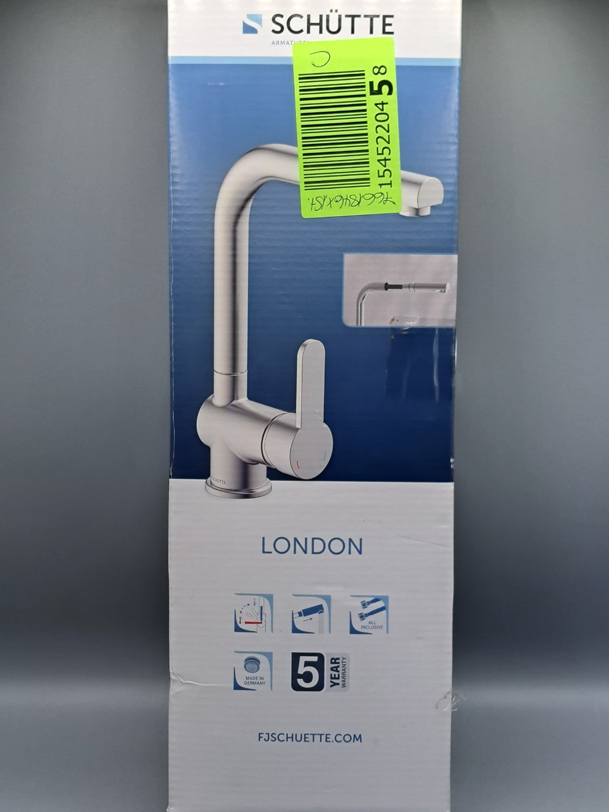 Schütte LONDON Spültischarmatur mit Herausziehbarem Auslauf - Edelstahloptik...